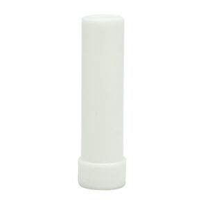 White plastic tube on white background.