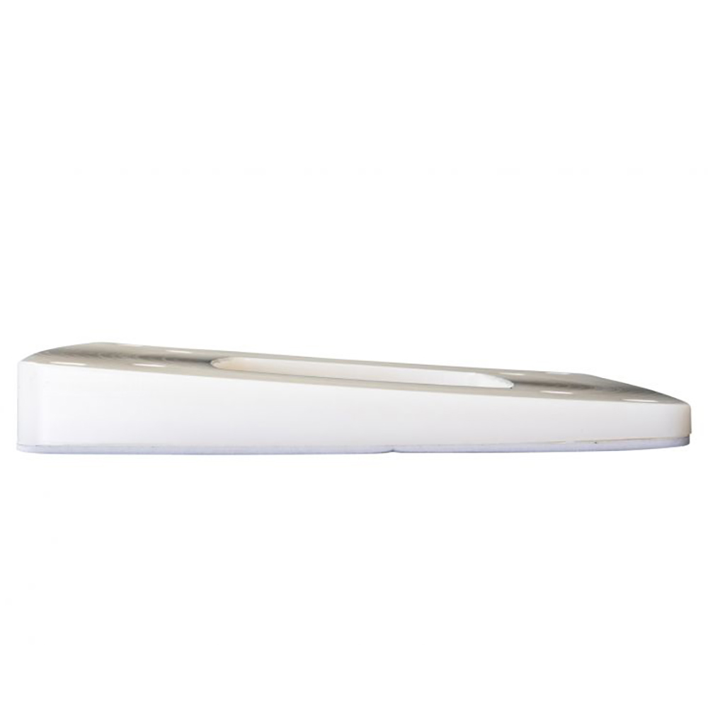 Side view of a white foot wedge.