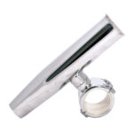 Stainless steel boat fishing rod holder clamp-on.