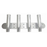 Four-tube metal fishing rod holder mount