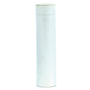 White cylindrical container on white background