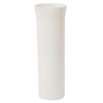 Tall white cylindrical vase