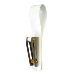White wind turbine blade with mounting bracket