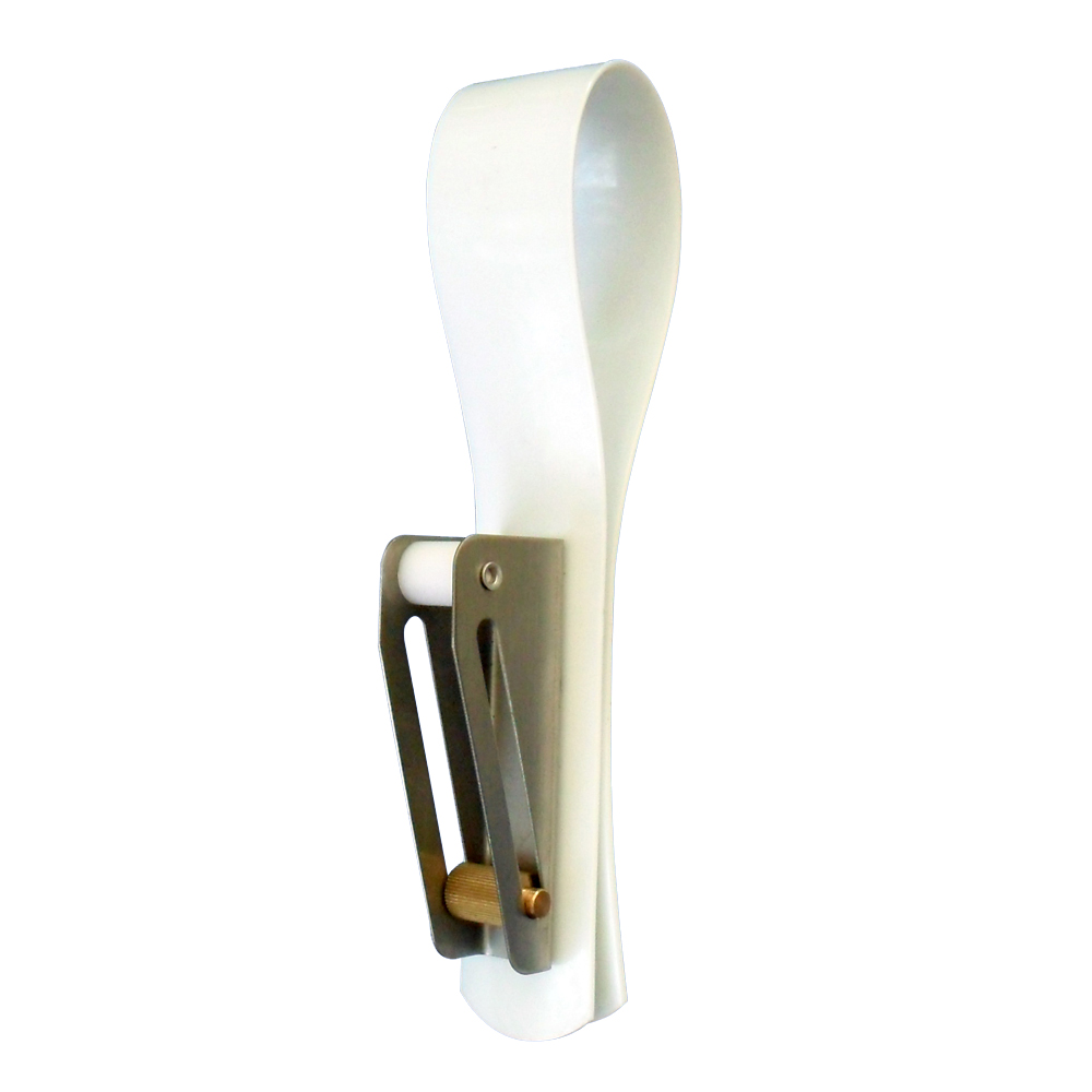 White wind turbine blade with mounting bracket