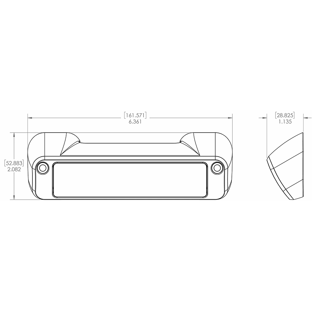 Technical diagram of a handle with dimensions.