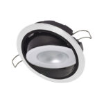 Adjustable recessed LED ceiling light fixture