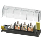 Marine battery fuse block with cover