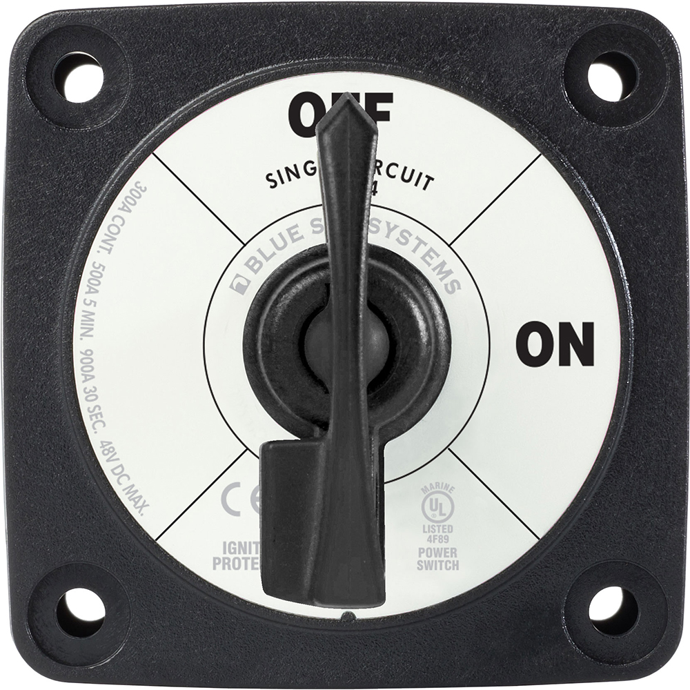 Black rotary power switch in OFF position