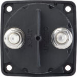 Close-up of input-output electrical connector.