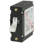 2.5A circuit breaker, toggle switch off position