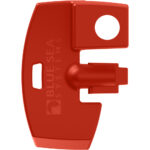 Red ignition protection cover with Blue Sea Systems logo.