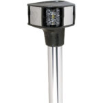 Black walking cane handle with LED light
