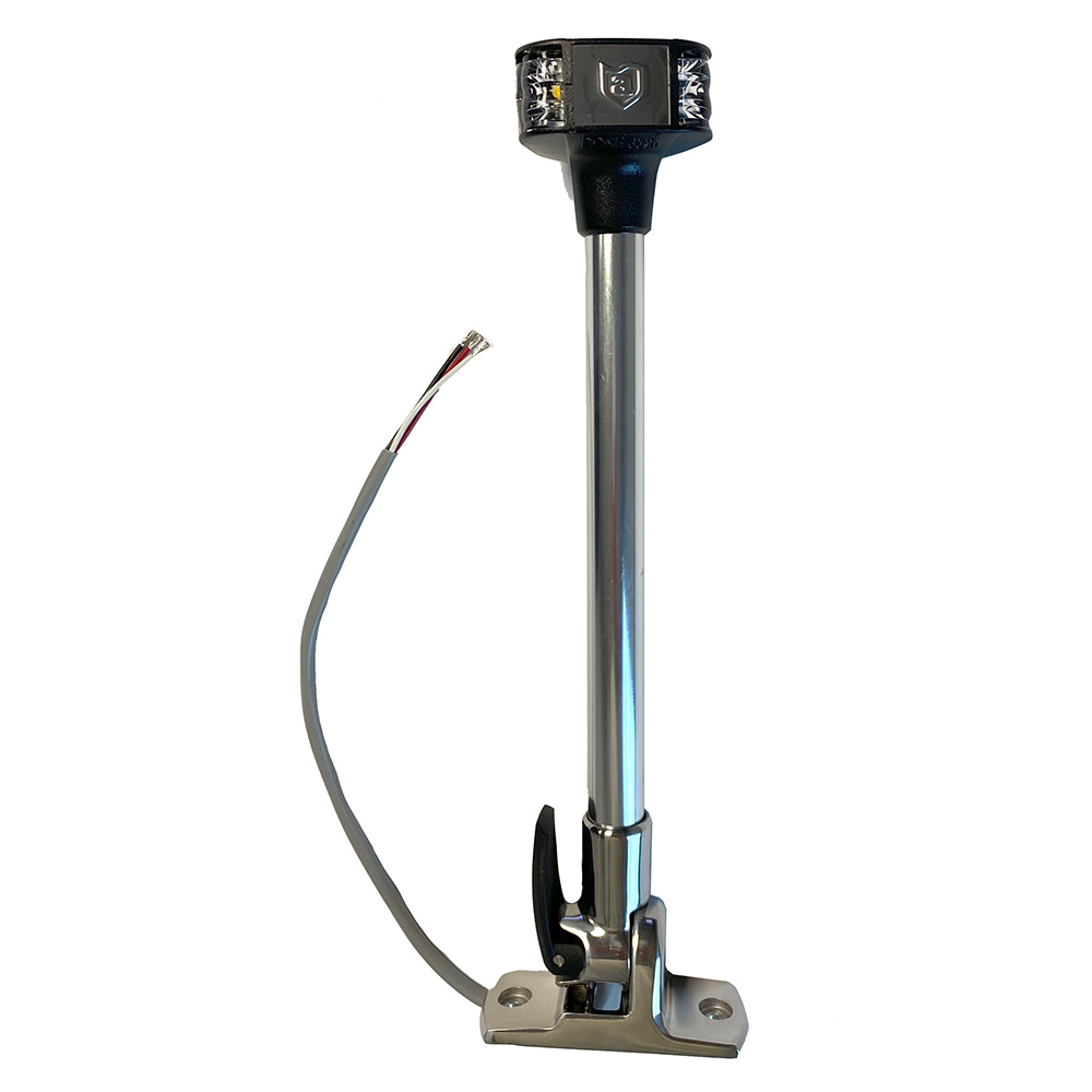 Marine anchor light with mounting base.