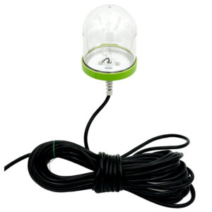 LED garden light with long black cord