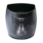 Modern outdoor wall light fixture with clear lens.