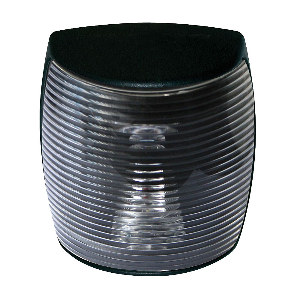 Modern outdoor wall light fixture with clear lens.