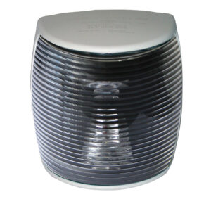 Outdoor lamp with striped glass cover