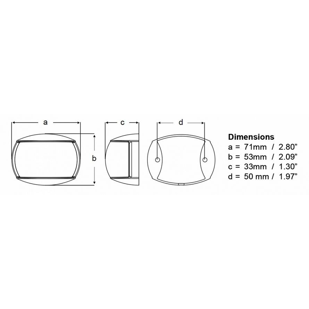 Technical drawing with product dimensions labeled.
