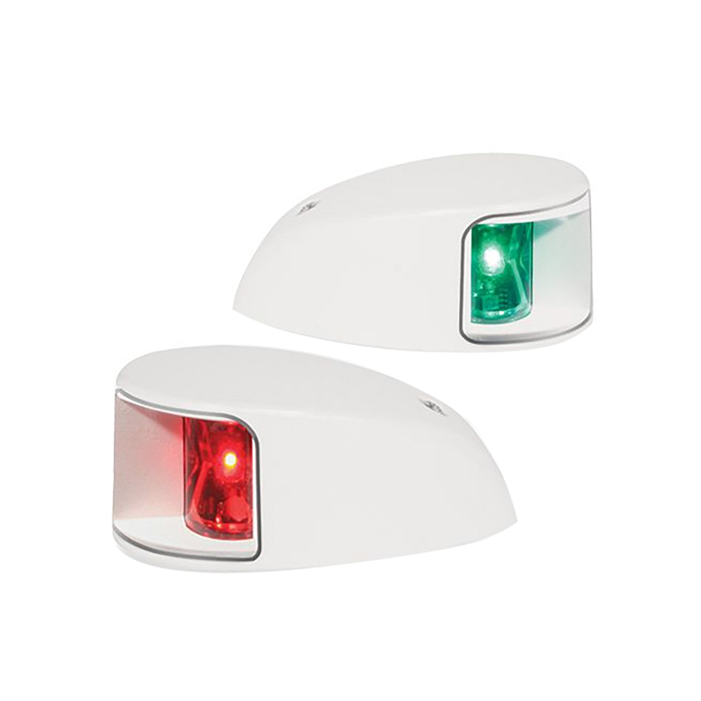 Red and green boat navigation lights.