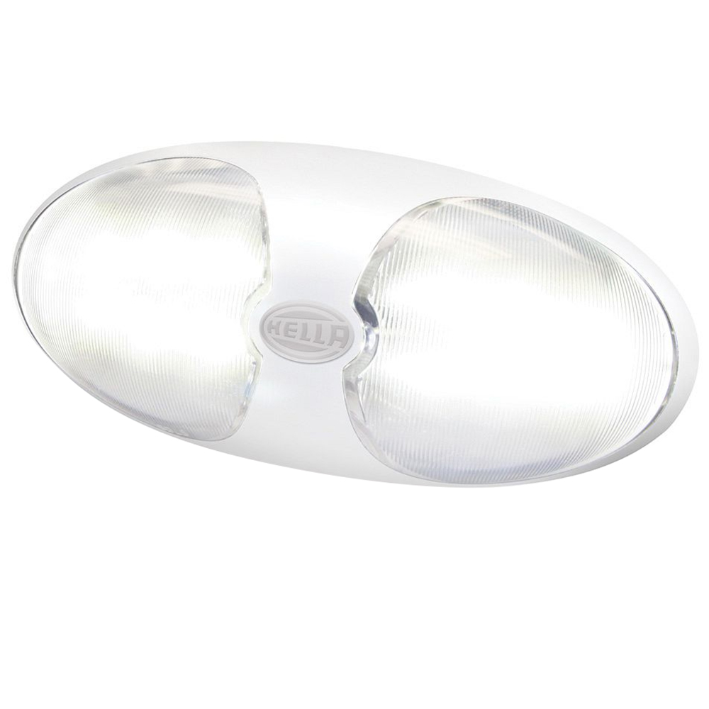 Hella oval-shaped white ceiling light fixture