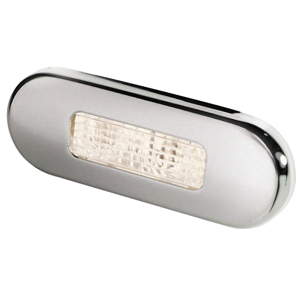 Oval chrome LED indicator light