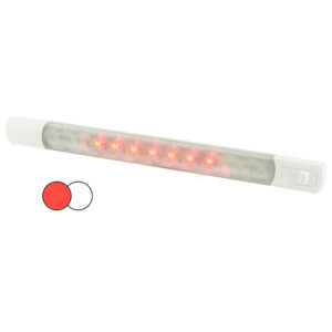 Dual-color LED strip light, red and white