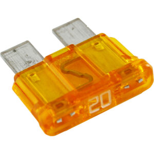 Yellow 20 amp automotive blade fuse
