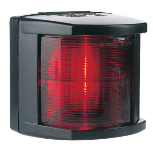 Red and black rectangular navigation light