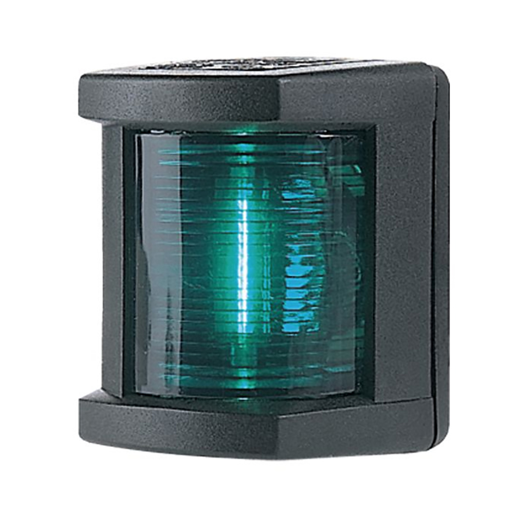 Green navigation light for boats or marine use.