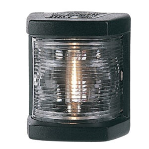 Black and clear navigation light for boats