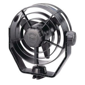 Portable black car fan with adjustable base