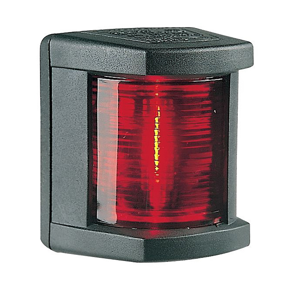 Red square reflector with black casing