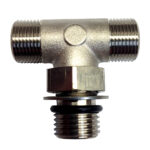 Metal T-fitting connector for plumbing or HVAC