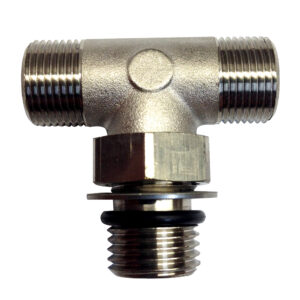 Metal T-fitting connector for plumbing or HVAC