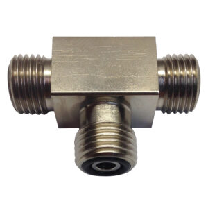 Metal T-fitting connector for plumbing pipes