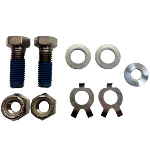 Assorted bolts, nuts, washers, and lock washers set.
