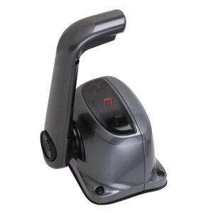 Gray boat throttle control lever, side view