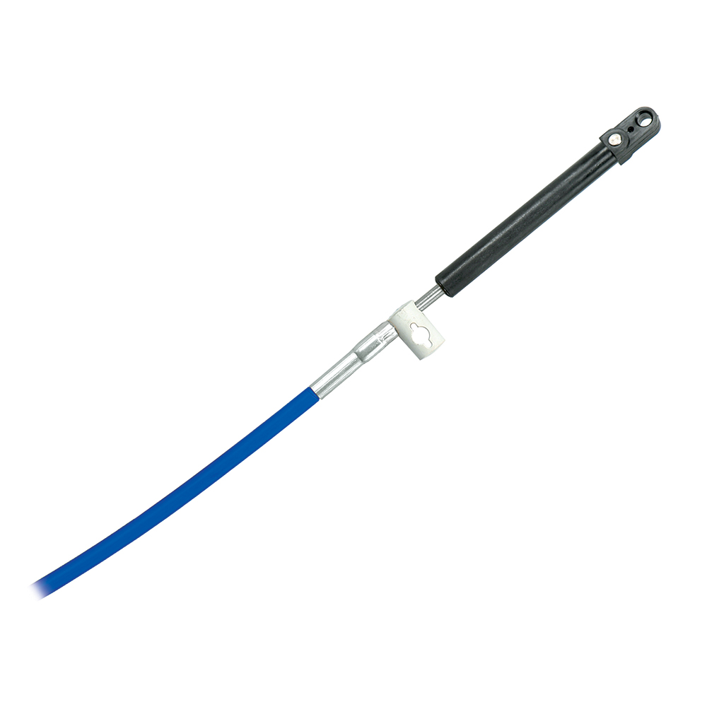 Flexible push-pull control cable with attachment.
