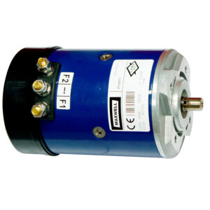 Blue industrial electric motor, model P12073