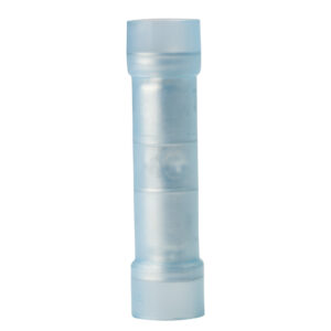 Transparent plastic tube on white background.