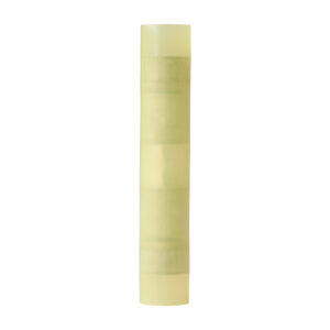 Yellow translucent cylindrical candle