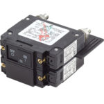 Electrical circuit breaker with labeled switches