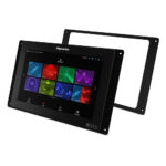 Marine navigation display with colorful interface.