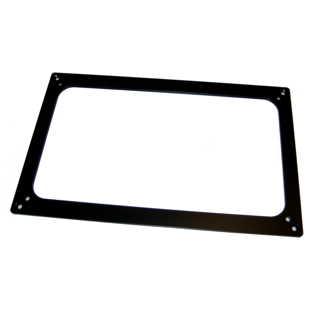 Black rectangular metal frame with screw holes.