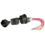 Ignition switch with colorful wiring harness.