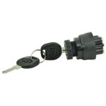 Ignition switch with two keys attached.