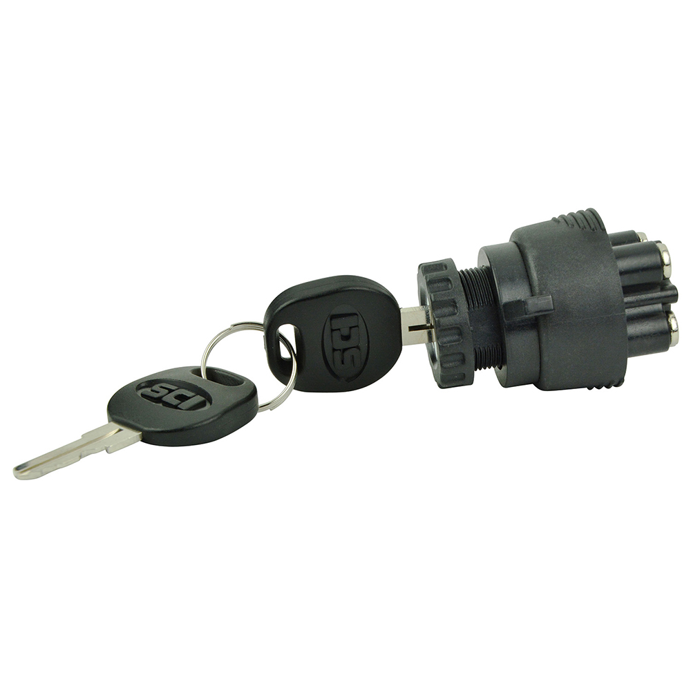 Ignition switch with two keys attached.