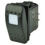 Black rocker switch with LED indicator