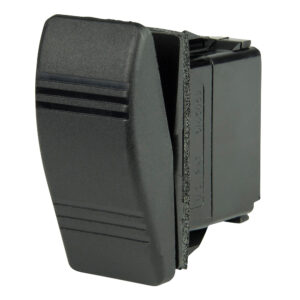 Black rocker switch for electronic devices