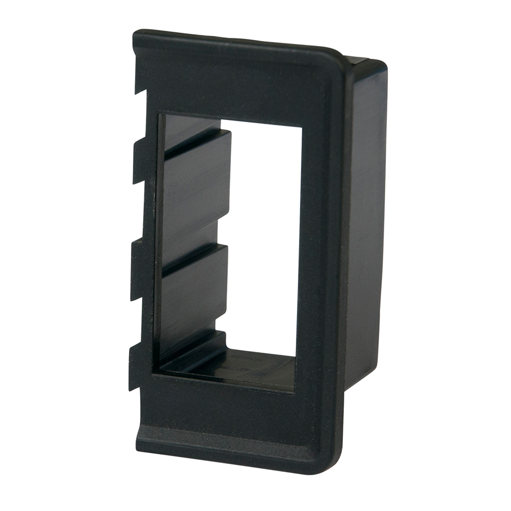 Black rectangular plastic wall plate bracket